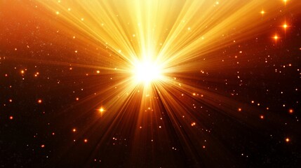 Fototapeta premium Radiant Starburst Effect with Vibrant Colors and Luminous Energy on a Cosmic Space Background