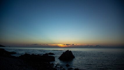 Fototapeta premium 夏の早朝の奄美大島の海。