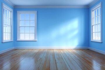 Obraz premium Helles, geräumiges Zimmer mit beruhigender Farbpalette