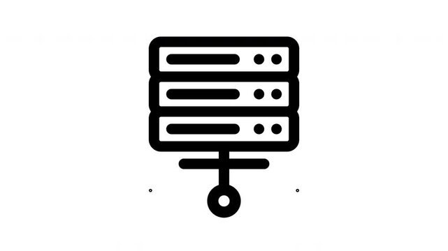 server minimalist line animation