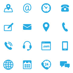 Contact Information Icons | Vector Set for Web, App, and Print UI