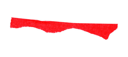 Obraz premium Single red tape isolated on transparent background