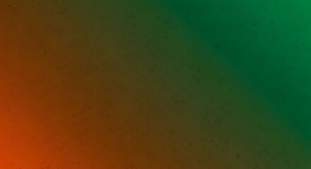 Grunge Green to Orange Gradient Background with Dust and Noise Texture for Retro or Dark Abstract Design