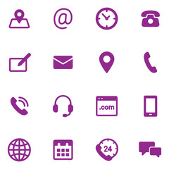 Business Contact Icon Pack | Flat and Outline Vector Symbols