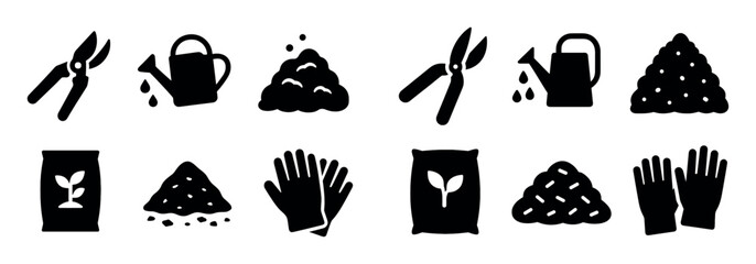 Fototapeta premium Magnolia Garden Icons