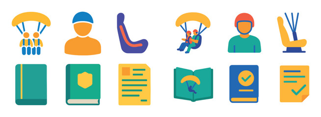 Paragliding Training Icons