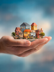 Real estate, property, selling and buying premises for business. Real estate concept. Neural network AI generated art