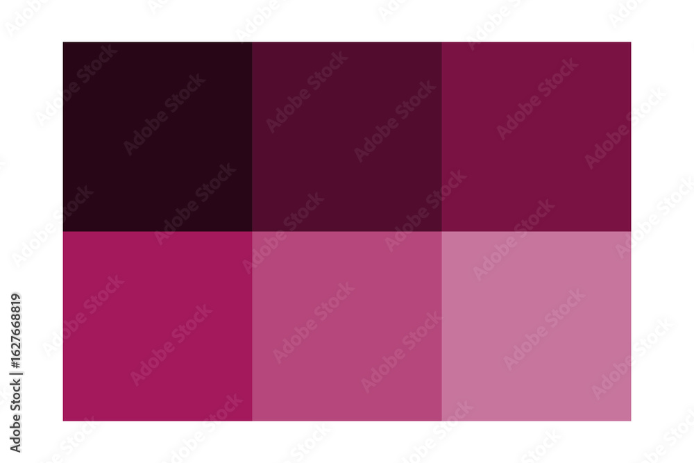Aufkleber purple color palette. tonal shade squares. gradient visual scheme. vector illustration backdrop.