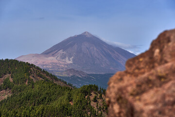 Pico del Teide above pine forest