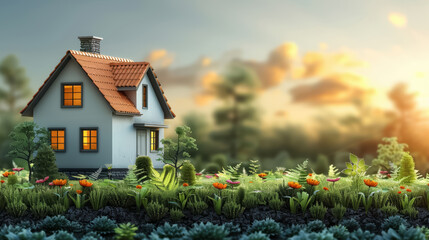 An illustrative concept of the housing market