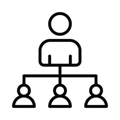 Organization Vector outline icon. Eps 10 file