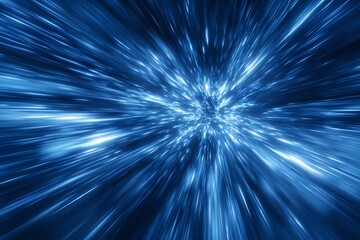 Dynamische blaue Lichtstrahlen-Explosion