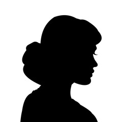 Silhouette of a beautiful woman