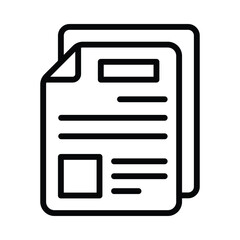 Documents Vector outline icon. Eps 10 file