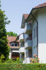 Modernes Wohngebäude, Rosenheim, Oberbayern, Bayern, Deutschland