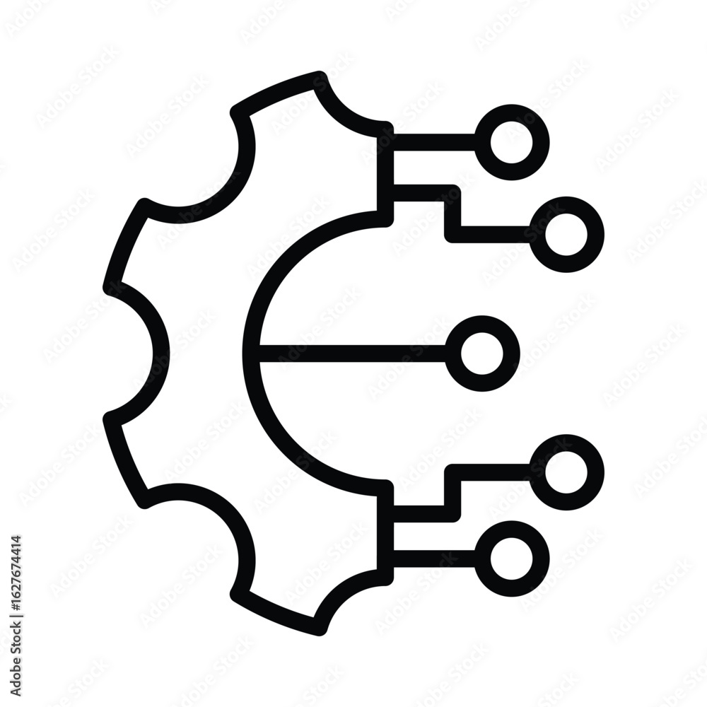 Poster integration vector outline icon. eps 10 file