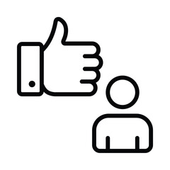 Customer Feedback Vector outline icon. Eps 10 file