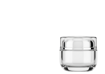 Minimalist Clear Glass Jar with Smooth Surface and Modern Design