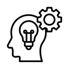 Inspiration Vector outline icon. Eps 10 file