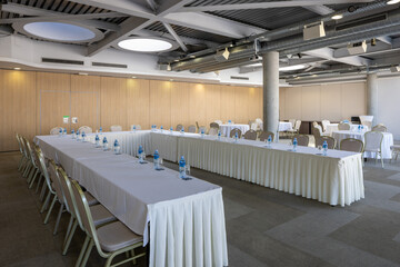 Interior of a conference room in a hotel