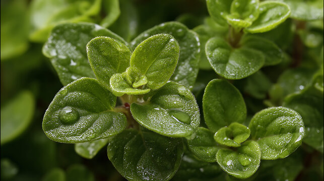 water drops on green leaves - Powered by Adobe