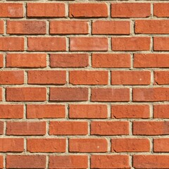 Obraz premium Seamless texture of classic red brick wall with uniform spacing and natural imperfections