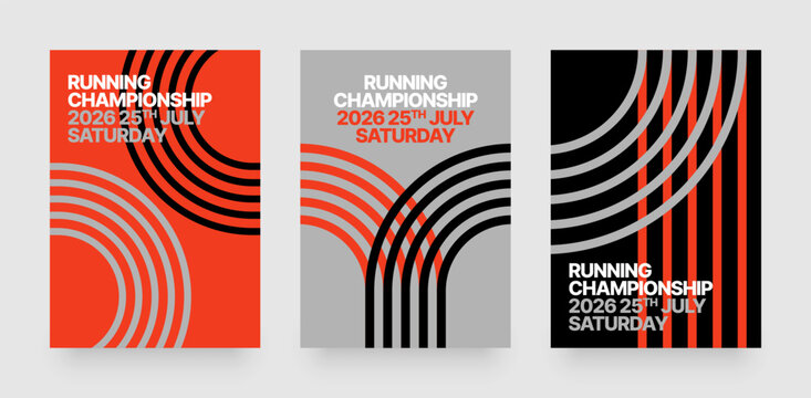 Layout with running track for sports event, competition or championship. Template for background, poster or cover.