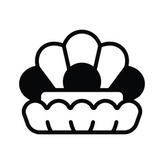 Premium glyph icon of collected seashell souvenir