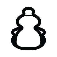 Silhouette of a cookie cutter on white background Vector illustration