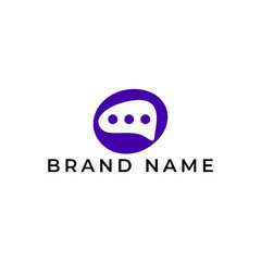 ABSTRACT ILLUSTRATION LETTER O WITH BUBBLE CHAT TALK LOGO PURPLE ICON TEMPLATE DESIGN VECTOR FOR YOUR BUSINESS