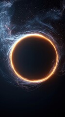 Obraz premium Abstract Cosmic Ring of Energy in Deep Space with Stars and Nebula space cosmic stars abstract shape