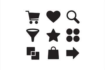 Set of shopping and e-commerce icons, perfect for mobile apps and websites