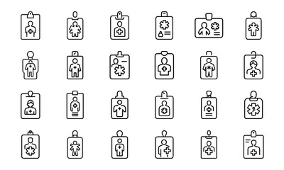 Healthcare and Medical Line Icon Pack – Virus Test, Nurse, Health Report, Mobile Medicine App, Injection, Thermometer, Mental Health, Health Law, and Emergency Equipment Symbols

