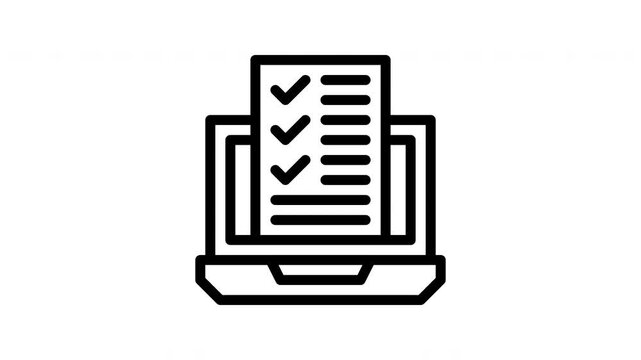 online voting minimalist stroke animation