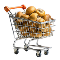 shopping cart with fruits