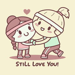 vector illustration of a happy family