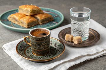 Turkish Coffee and Its Water Accompaniment