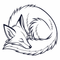 sketch of fox