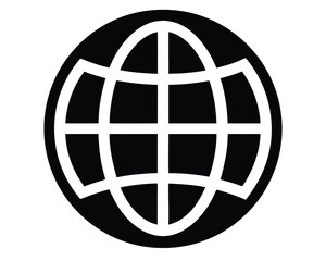 A black and white globe is isolated on white background Ai Generated