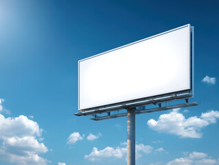 Fototapeta premium Blank Billboard Mockup, Sunny Sky