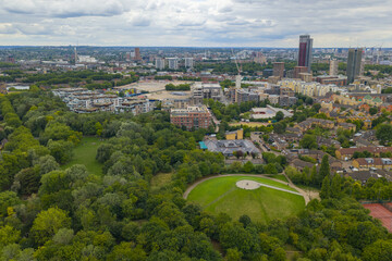Aerial view of Steve Hill Viewpoint in South East London