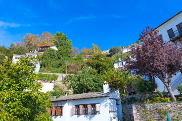 Street view at Makrinitsa village of Pelion, Greece