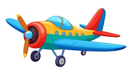 Colorful cartoon airplane