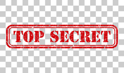 Top secret stamp symbol, label sticker sign button, text banner vector illustration .