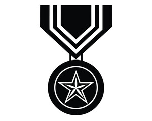 A medal with a star isolated on white background symbolizes achievement Ai Generated