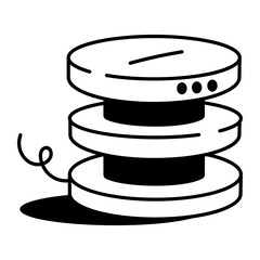 A doodle style icon showing database

