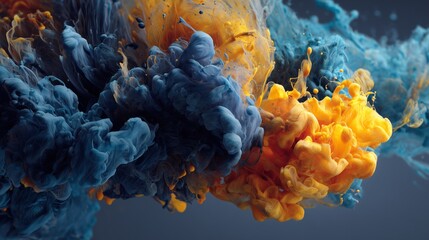 A drop of ink dispersing in water, fluid artistry, abstract beauty, mesmerizing motion