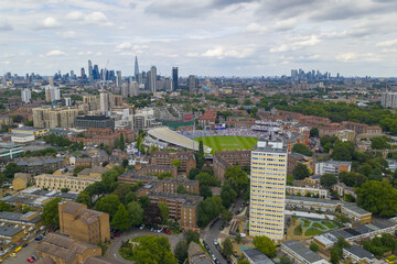 Fototapeta premium Aerial View of London Skyline photographed from Vauxhall area 