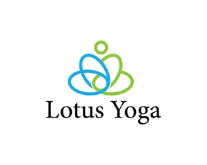 lotus yoga logo creative design concept beauty health body spa clinic medical