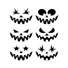 Crazy halloween pumpkin face 